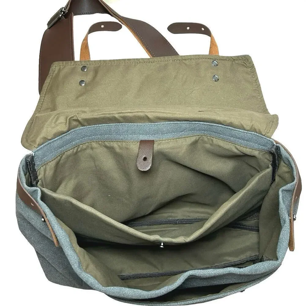 NWT Greg Norman The Refined Traveler Canvas Laptop/Messenger Bag Gray OS